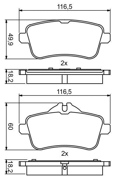 Bosch Disc Brake Pad Set - BP1776