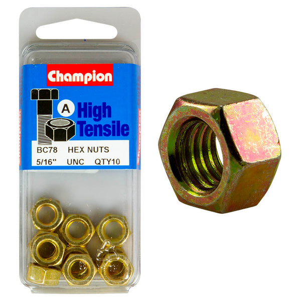 Champion 5/16" UNC Nuts Pack - BC78