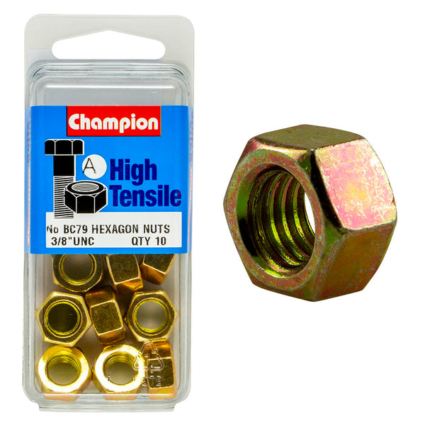 Champion 3/8" UNC Nuts Pack - BC79