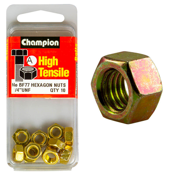 Champion 1/4" UNF Nuts Pack - BF77