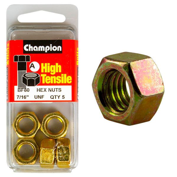 Champion 7/16" UNF Nuts Pack - BF80