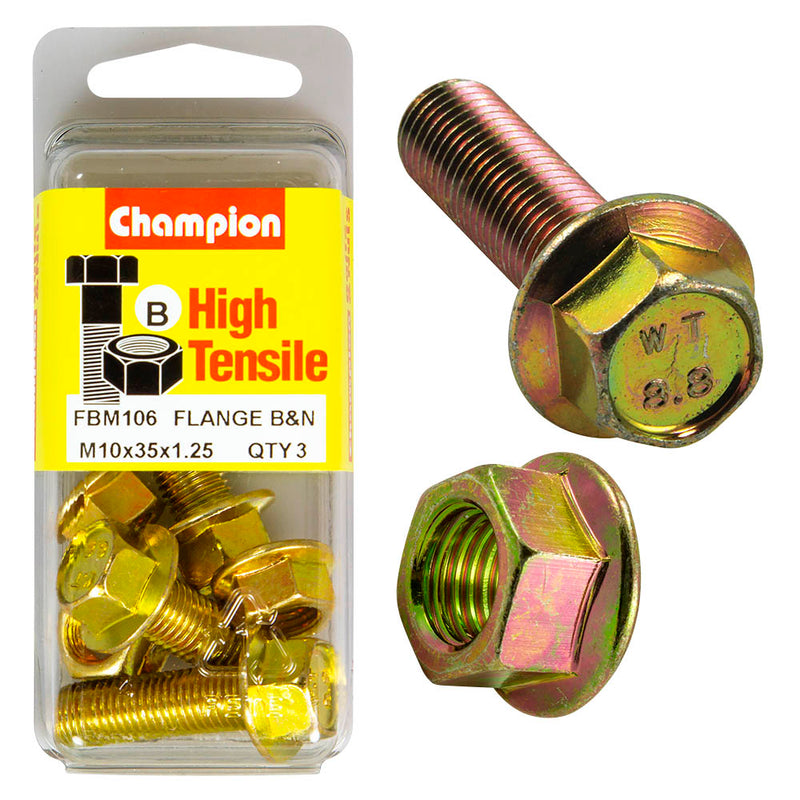 Champion Metric Flange Bolts & Nuts Pack - FBM106